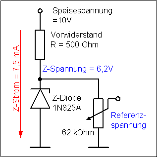 Z-Dioden-Grundschaltung