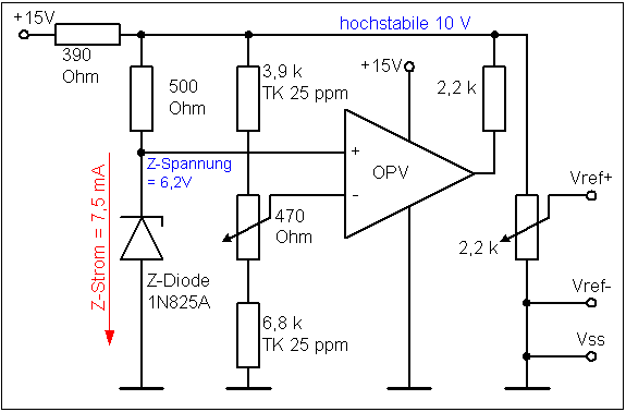 Referenzspannungsquelle mit hoher Stabilitt und
                kleinem TK