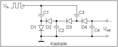 Kaskade für negative Spannung