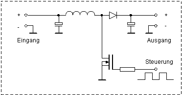 Stromlaufplan: einfacher step-up-Regler